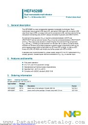 HEF4528BT datasheet pdf NXP Semiconductors