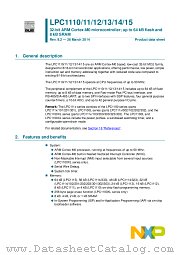 LPC1115JBD48 datasheet pdf NXP Semiconductors