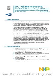 LPC1768UK datasheet pdf NXP Semiconductors