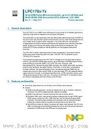 LPC1778FET208 datasheet pdf NXP Semiconductors