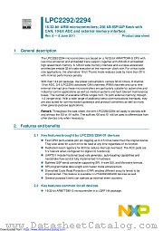 LPC2292FET144 datasheet pdf NXP Semiconductors