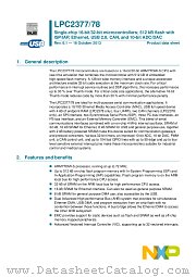 LPC2377FBD144 datasheet pdf NXP Semiconductors