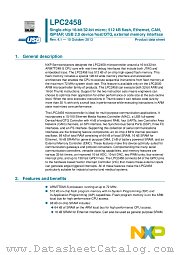 LPC2458FET180 datasheet pdf NXP Semiconductors