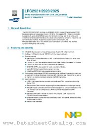 LPC2925FBD100 datasheet pdf NXP Semiconductors