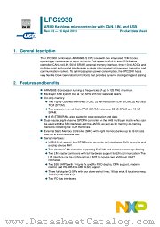 LPC2930FBD208 datasheet pdf NXP Semiconductors