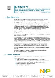 LPC4078FET208 datasheet pdf NXP Semiconductors