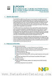 LPC4370FET100 datasheet pdf NXP Semiconductors