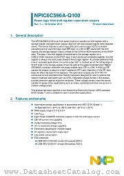 NPIC6C596ABQ-Q100 datasheet pdf NXP Semiconductors
