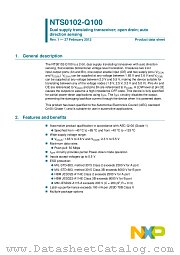 NTS0102DP-Q100 datasheet pdf NXP Semiconductors