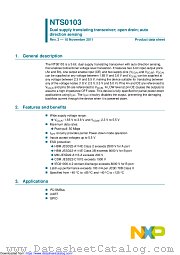 NTS0103GU10 datasheet pdf NXP Semiconductors