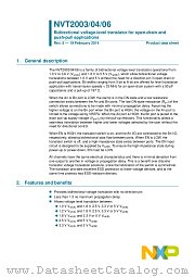 NVT2003DP datasheet pdf NXP Semiconductors