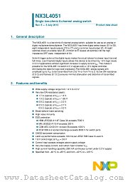 NX3L4051PW datasheet pdf NXP Semiconductors