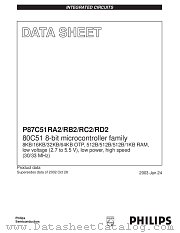 P87C51RB2FA datasheet pdf NXP Semiconductors