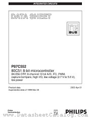 P87C552SBAA datasheet pdf NXP Semiconductors