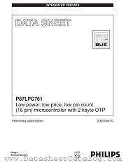 P87LPC761BDH datasheet pdf NXP Semiconductors