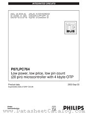 P87LPC764BDH datasheet pdf NXP Semiconductors