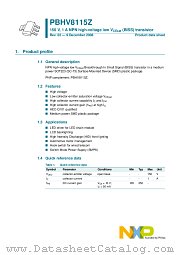 PBHV8115Z datasheet pdf NXP Semiconductors