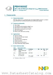 PBHV9050Z datasheet pdf NXP Semiconductors