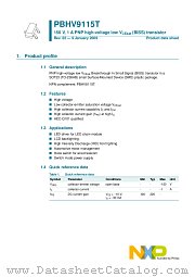 PBHV9115T datasheet pdf NXP Semiconductors