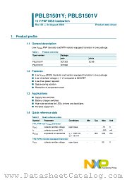 PBLS1501Y datasheet pdf NXP Semiconductors