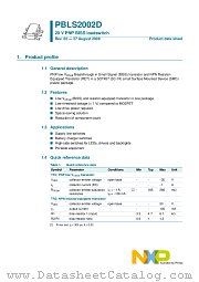PBLS2002D datasheet pdf NXP Semiconductors