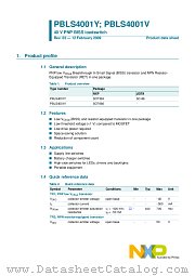 PBLS4001Y datasheet pdf NXP Semiconductors