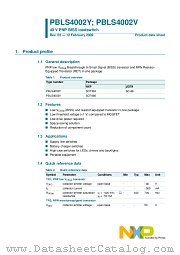 PBLS4002V datasheet pdf NXP Semiconductors