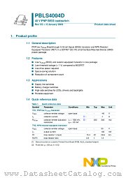 PBLS4004D datasheet pdf NXP Semiconductors
