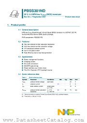 PBSS301ND datasheet pdf NXP Semiconductors