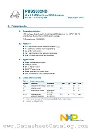 PBSS302ND datasheet pdf NXP Semiconductors