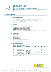 PBSS3515E datasheet pdf NXP Semiconductors