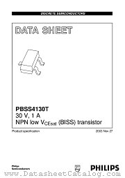 PBSS4130T datasheet pdf NXP Semiconductors
