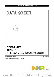 PBSS4140T datasheet pdf NXP Semiconductors