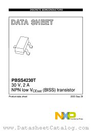PBSS4230T datasheet pdf NXP Semiconductors