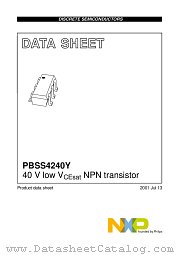 PBSS4240Y datasheet pdf NXP Semiconductors
