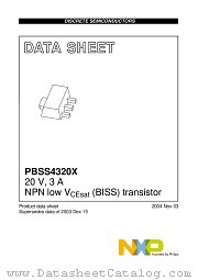 PBSS4320X datasheet pdf NXP Semiconductors