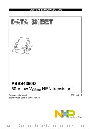 PBSS4350D datasheet pdf NXP Semiconductors