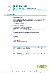 PBSS4630PA datasheet pdf NXP Semiconductors