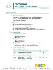 PBSS5160T datasheet pdf NXP Semiconductors