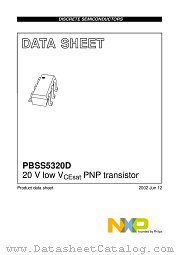 PBSS5320D datasheet pdf NXP Semiconductors