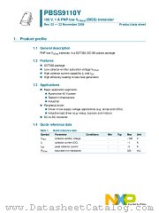 PBSS9110Y datasheet pdf NXP Semiconductors