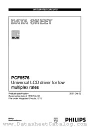 PCF8576T datasheet pdf NXP Semiconductors