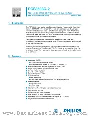 PCF8598C-2T datasheet pdf NXP Semiconductors