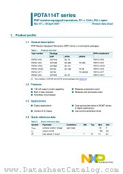 PDTA114TU datasheet pdf NXP Semiconductors
