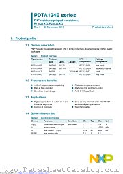 PDTA124EE datasheet pdf NXP Semiconductors