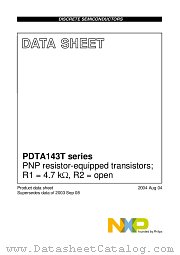 PDTA143TE datasheet pdf NXP Semiconductors