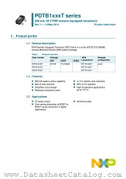 PDTB114ET datasheet pdf NXP Semiconductors