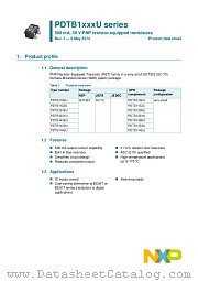 PDTB113ZU datasheet pdf NXP Semiconductors