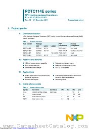 PDTC114EE datasheet pdf NXP Semiconductors