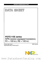 PDTC115EE datasheet pdf NXP Semiconductors